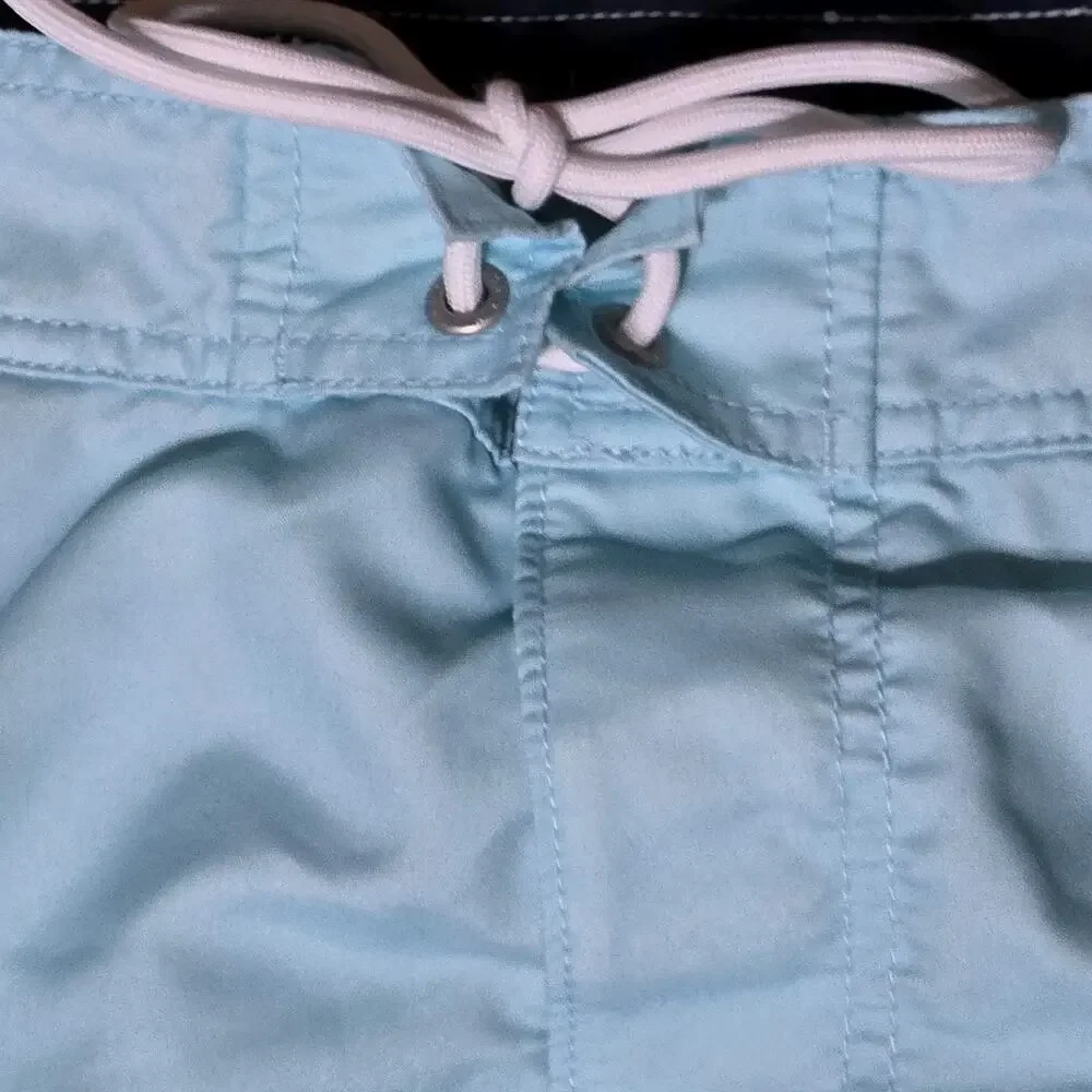 Nautica Men’s Board Shorts 38W Blue Colorblock Swim Trunks 100% Polyester